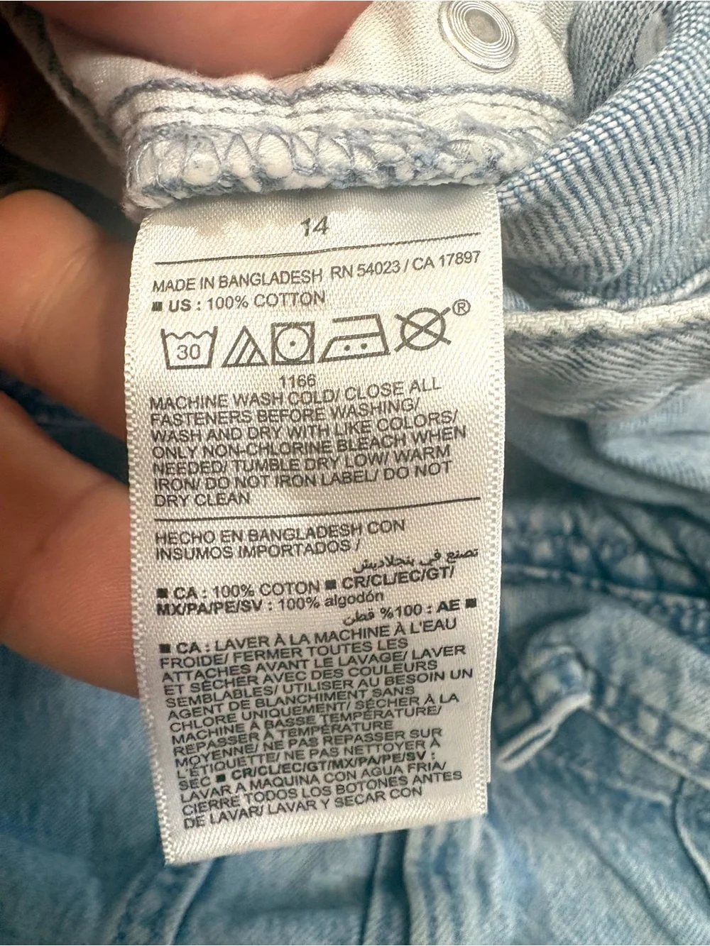 Old Navy Girls 14 High Rise Baggy Cargo Jeans Light Wash Wide Leg Y2K